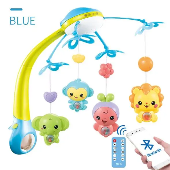 Лидер продаж, детская Мобильная музыкальная игрушка для детской кроватки, проекционный Ночной светильник с беспроводным подключением