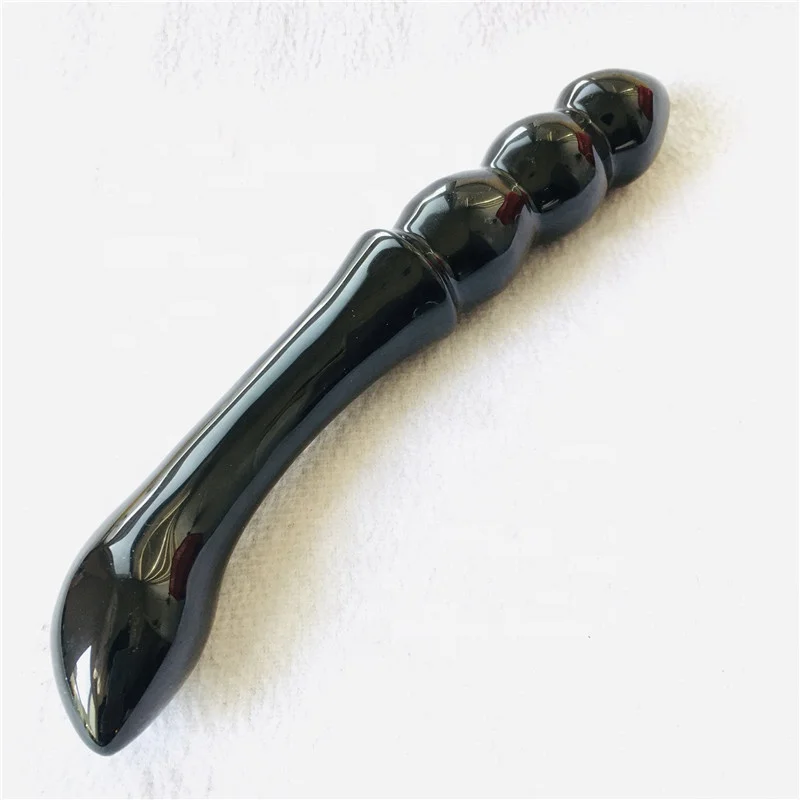 Оптовая продажа, натуральный высококачественный массажный кристаллический кварцевый фаллоимитатор Obsidian Yoni, палочка для сексуальных женщин