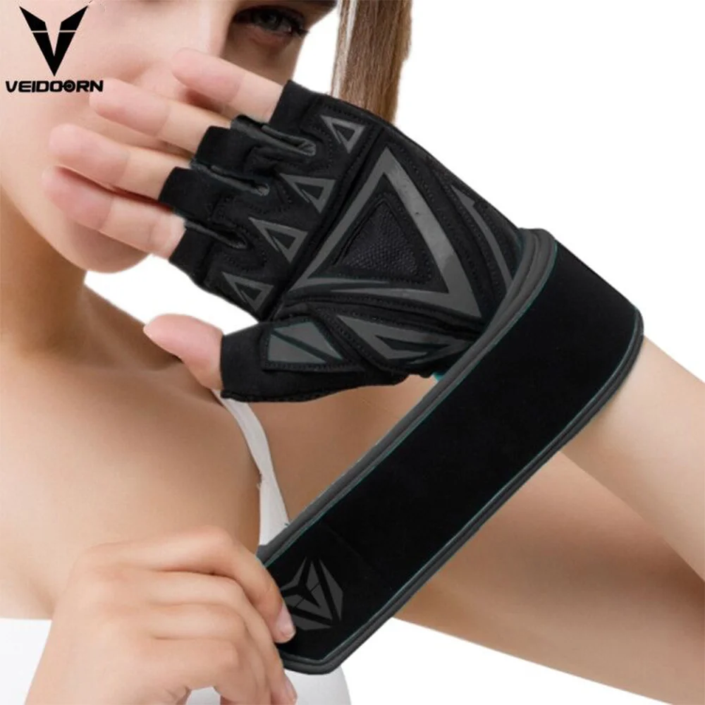 
Анти-slip дышащие Половина Finger Фитнес спортивной подготовки для тяжелой атлетики для тренировок и занятий в спортзале, перчатки withband 