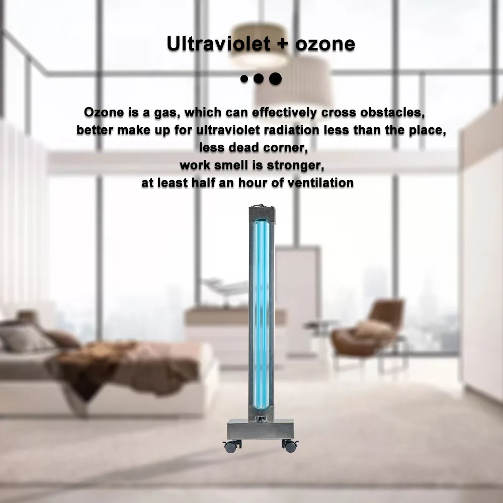 
 New product ideas 2021 remote control timing ultraviolet ozone uv sterilizer 150w uvc light disinfection uv lamp  