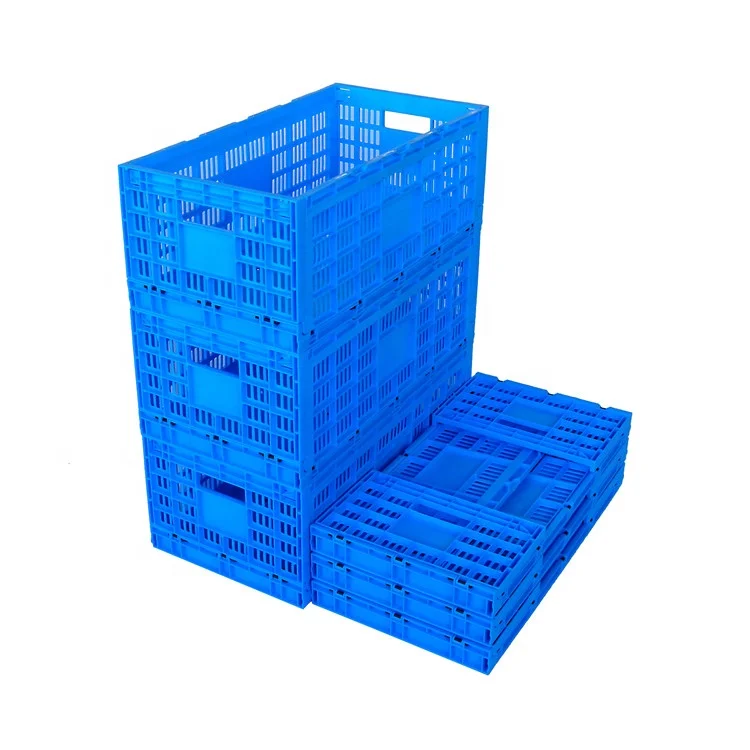 
QS Vigin PP Пластиковая Складная подвижная корзина-тоут, Штабелируемый ящик для хранения яиц, большая коробка с оборотом, пластиковая сетка, оптовая продажа 