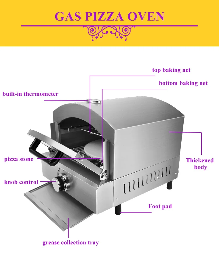 CG-P340 gas pizza oven appearance and function introduction