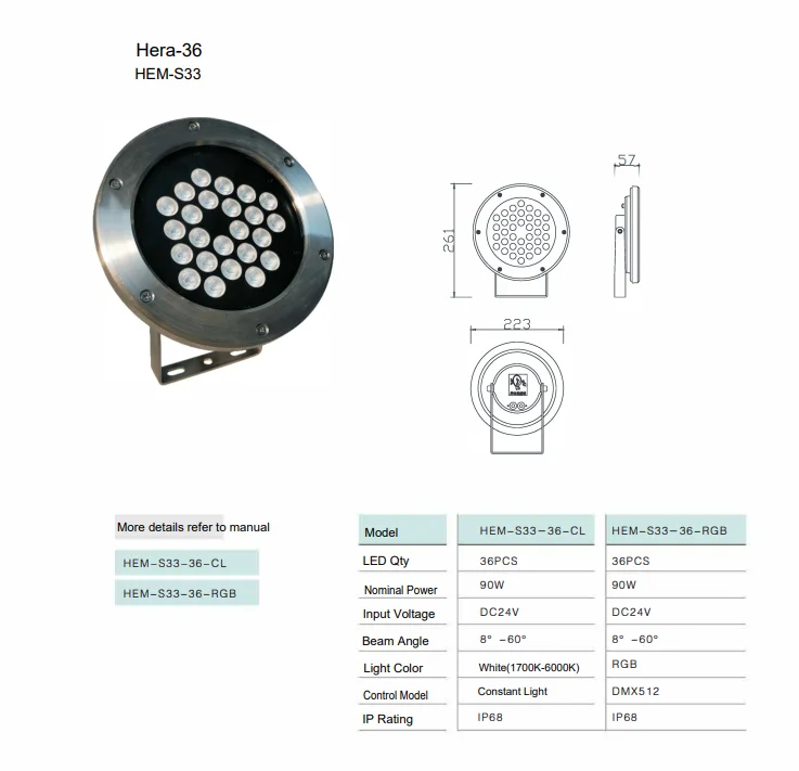 
Светодиодный подводный фонарь 90 Вт для бассейна IP68 12 Вт/24 Вт/36 Вт IP68 DMX512 RGB Фонтан СВЕТОДИОДНЫЙ Подводный фонарь 