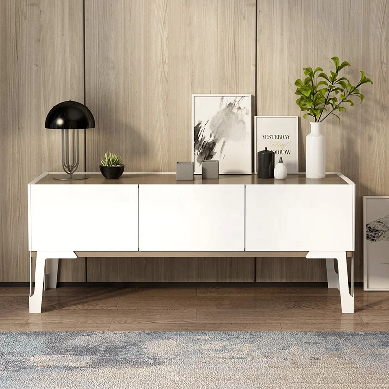 
 Белый современный кухонный буфетный пол, деревянный шкаф, буфет, шкаф для хранения с 3 дверцами, мебель для прихожей, буфет  