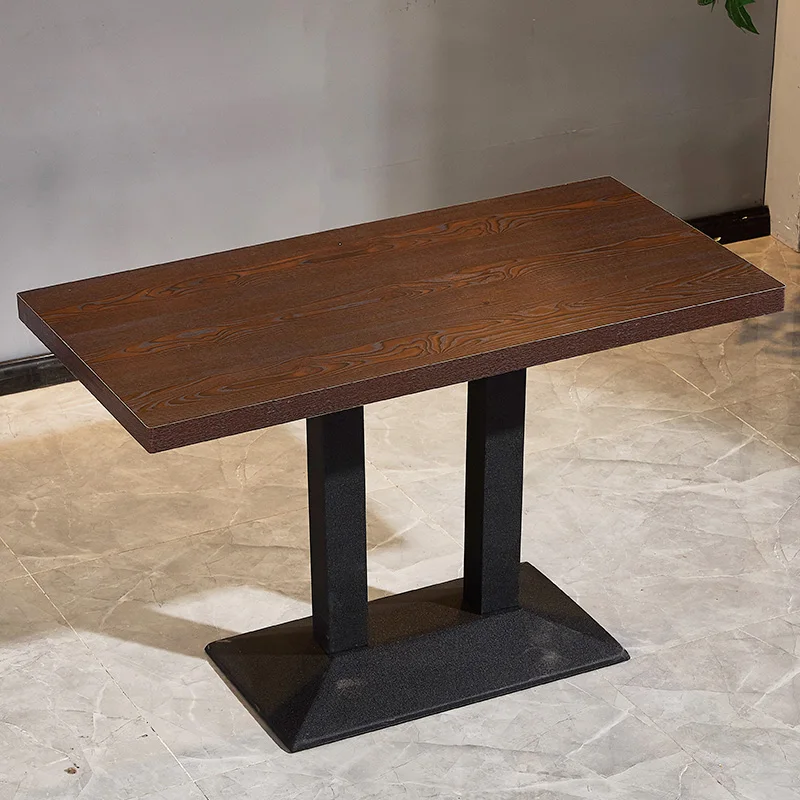 Столовый обеденный стол для сотрудников обеденный стол деревянный обеденный стол с металлической основой