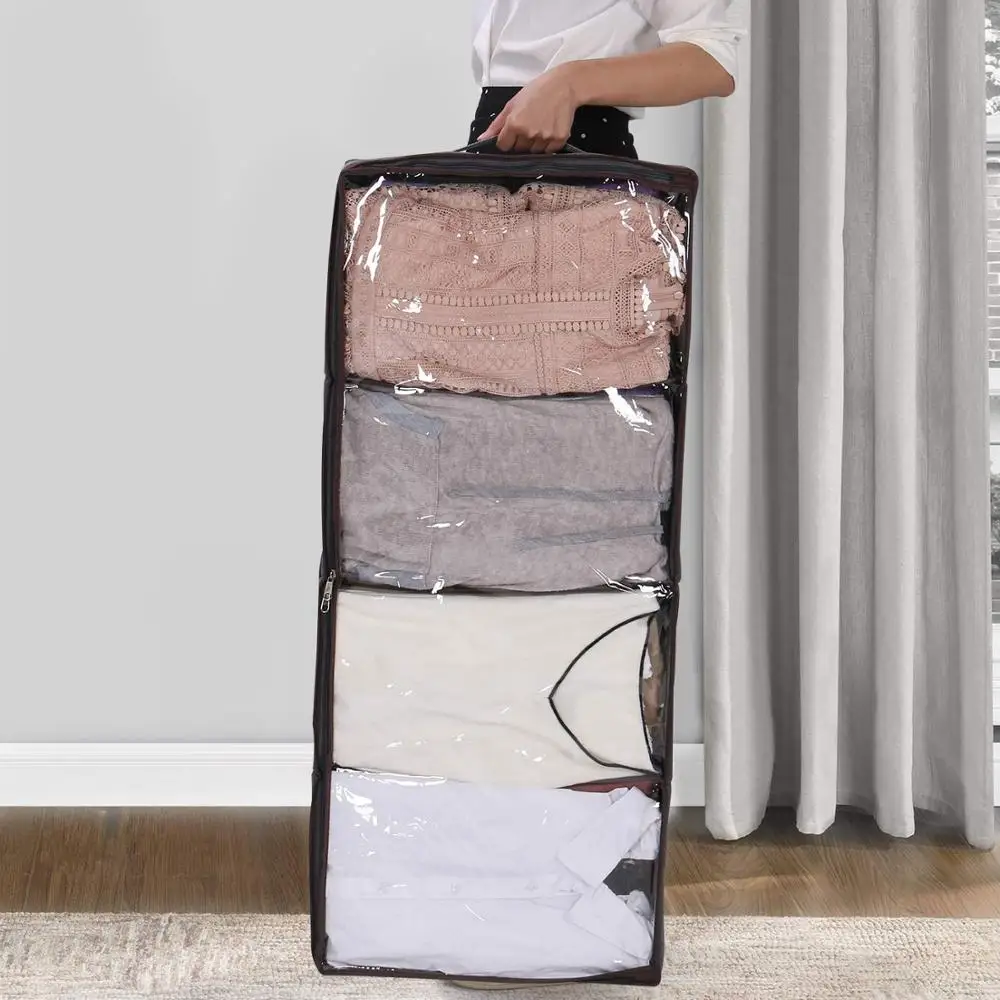 
 Складные нетканые прозрачные подстилки из ПВХ для хранения одеял, пододеяльников и кроватей, мешки для хранения в спальнях  