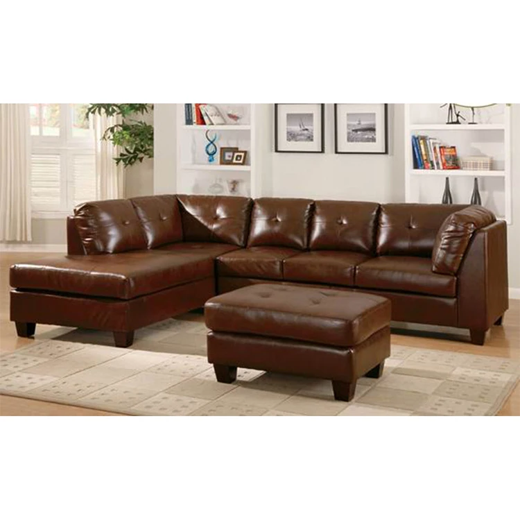 
Заводская поставка, цены, большой кожаный диван, L-образный секционный диван с откидной спинкой 