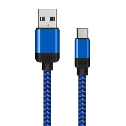 Нейлоновый Плетеный 10-футовый USB-кабель OD4.8 Быстрая зарядка Плетеный USB-кабель для зарядки и передачи данных 10 футов 3 м USB-кабель для передачи данных для Iphone 13 pro