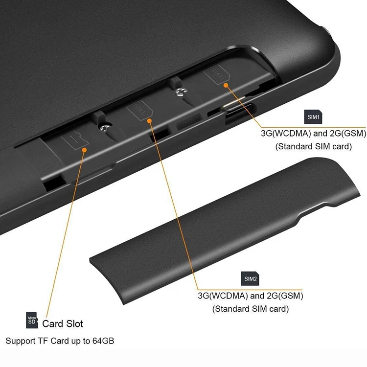 Планшетный ПК Гуанчжоу смежных электронный MTK Quad Core Android 8,0 10,1 дюймов 1280x800