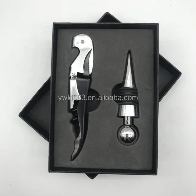 Amazon Top Seller 2021 Factory Direct 4pcs Wine Bottle Opener Set Wine Opener Kit Vacuum Stopper