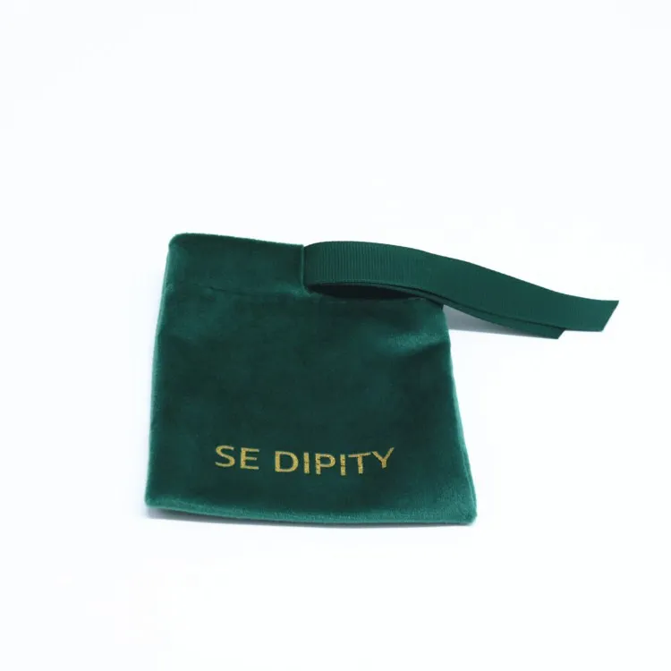 Пользовательский логотип, пользовательская упаковка ювелирных изделий, замшевая ткань, сумка с логотипом компании