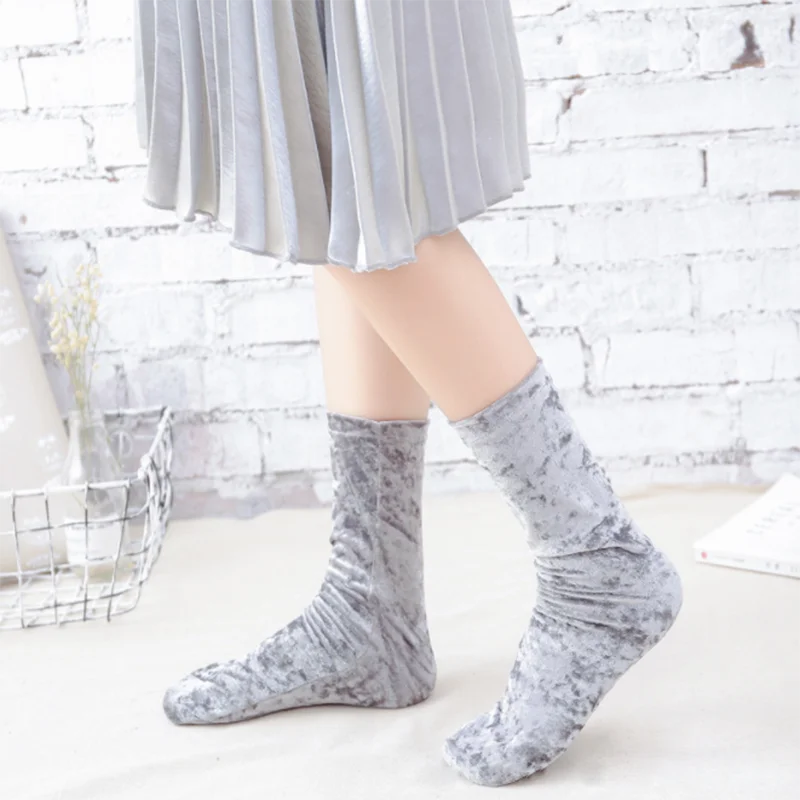 
Прямая поставка, пушистые носки до щиколотки, индивидуальные зимние толстые теплые модные бархатные носки 