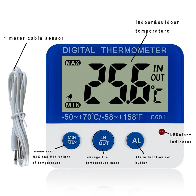 
Высокоточный цифровой термометр для холодильника, холодильника, морозильной камеры 