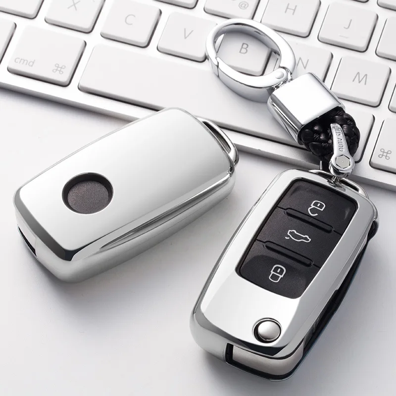 
QY Чехол для автомобильного ключа чехол для автомобильного ключа подходит для Volkswagen Suteng ТПУ полупакет мягкий резиновый чехол для ключа простой в использовании 