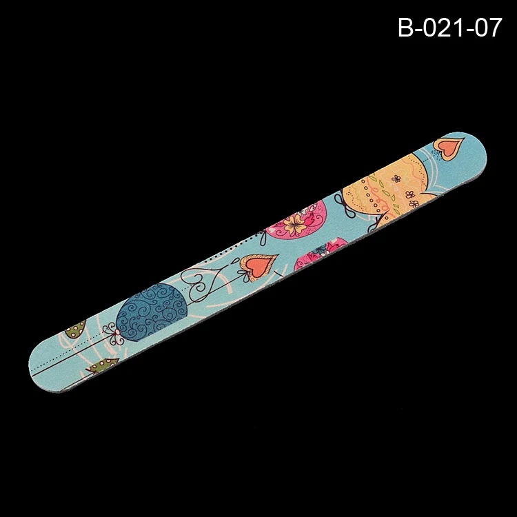 Kids Finger Polishing Colorful multi patterns flower butterfly printed double side cheap wholesale sandpaper nail files