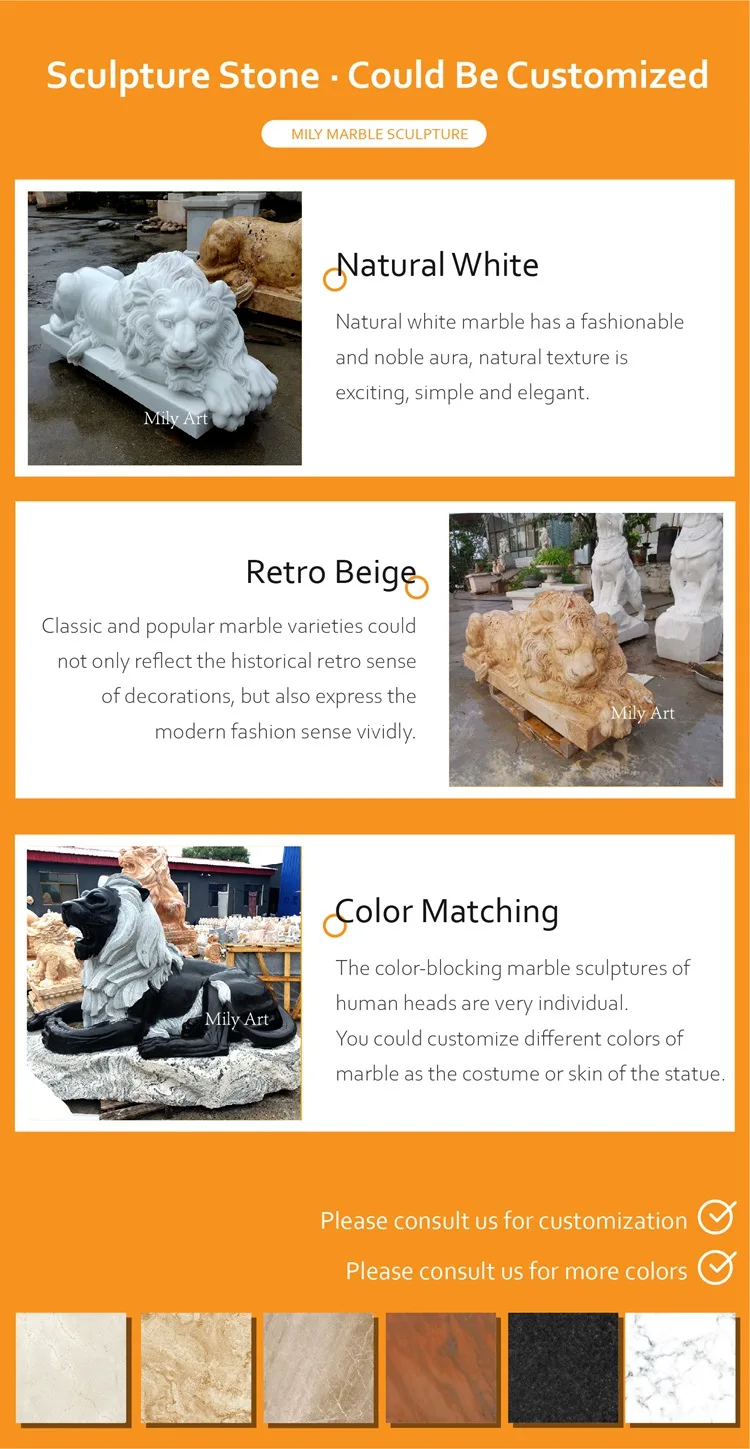Marble Lion Statue