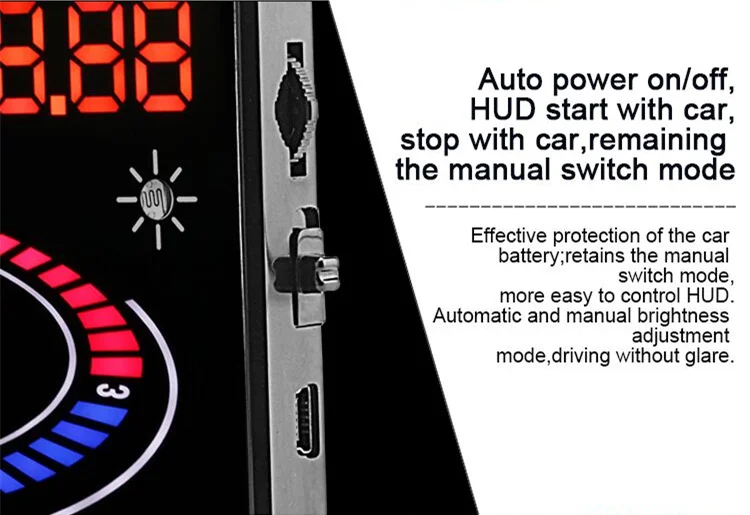 5.5inch OBD2 Car Diagnostic Tool Car HUD E300 Mirror Head up Display Speed RPM Volt Water Temp Projector LED Channel Reflector