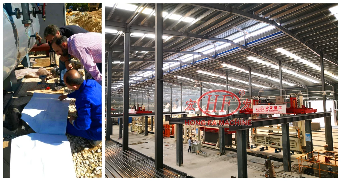 AAC block line,Hongfa AAC bricks making machinery ALC Wall Panel production line AAC Block Making Machine for Building Block