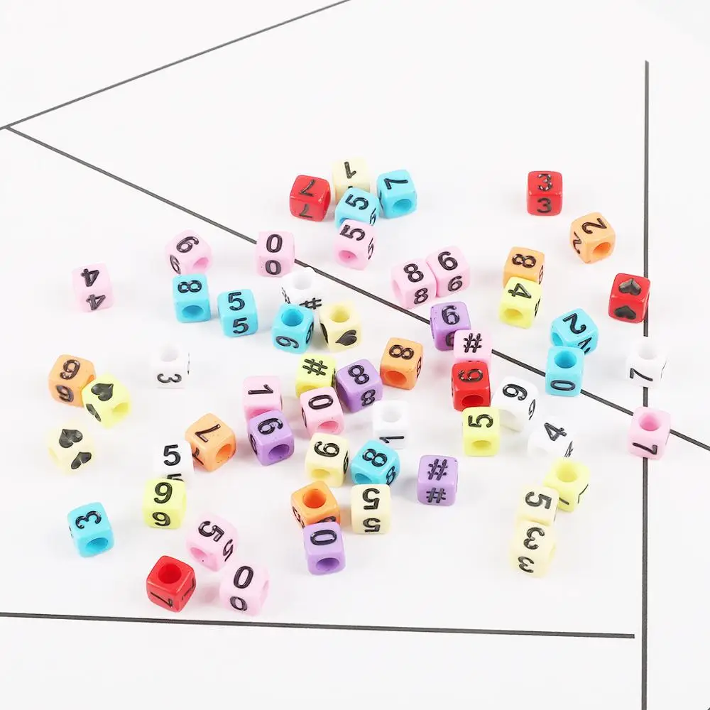 
Бусины с квадратными буквами 19 видов цветов 6x6 мм, бусины с цифровым алфавитом для рукоделия «сделай сам», акриловые бусины для изготовления браслетов и ожерелий, подарки 