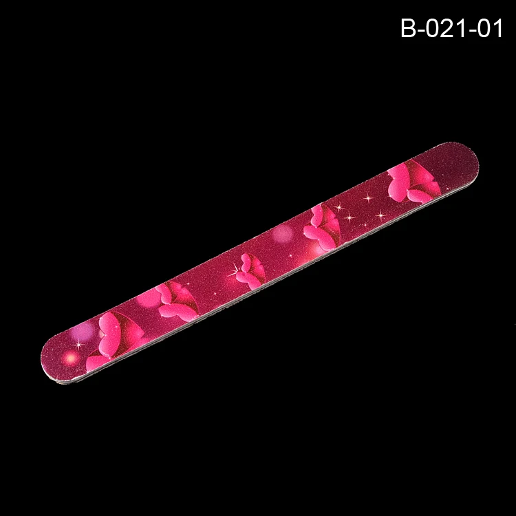 Kids Finger Polishing Colorful multi patterns flower butterfly printed double side cheap wholesale sandpaper nail files