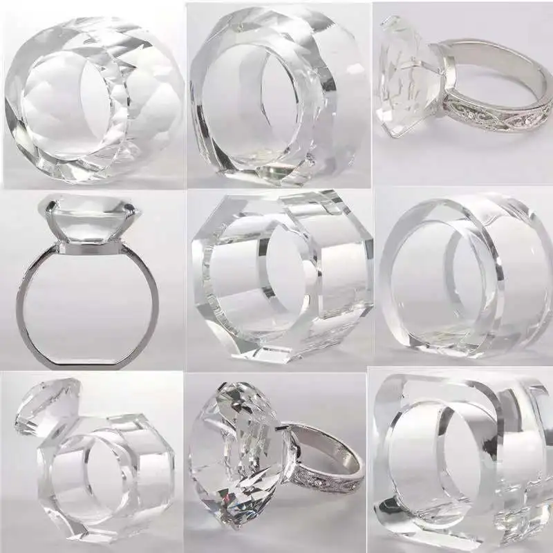 
 Хит продаж, свадебные Круглые Кольца для салфеток с кристаллами в европейском и американском стиле  