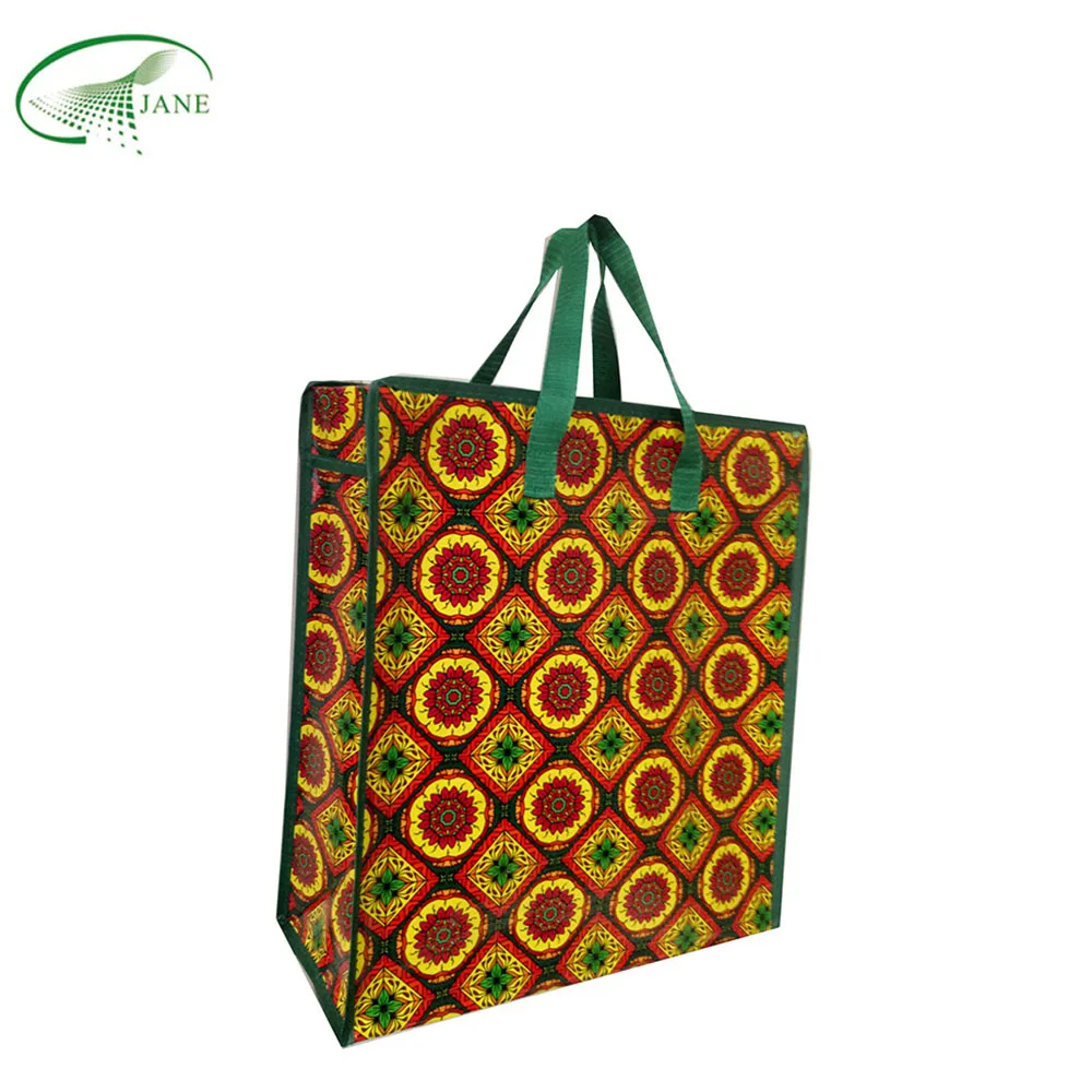 
 Оптовая продажа, Высококачественная плетеная многоразовая сумка для покупок из полипропилена  
