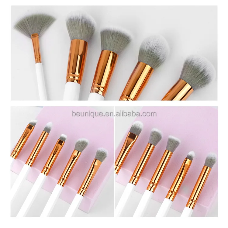 11pcs custom matte black makeup brushes with case