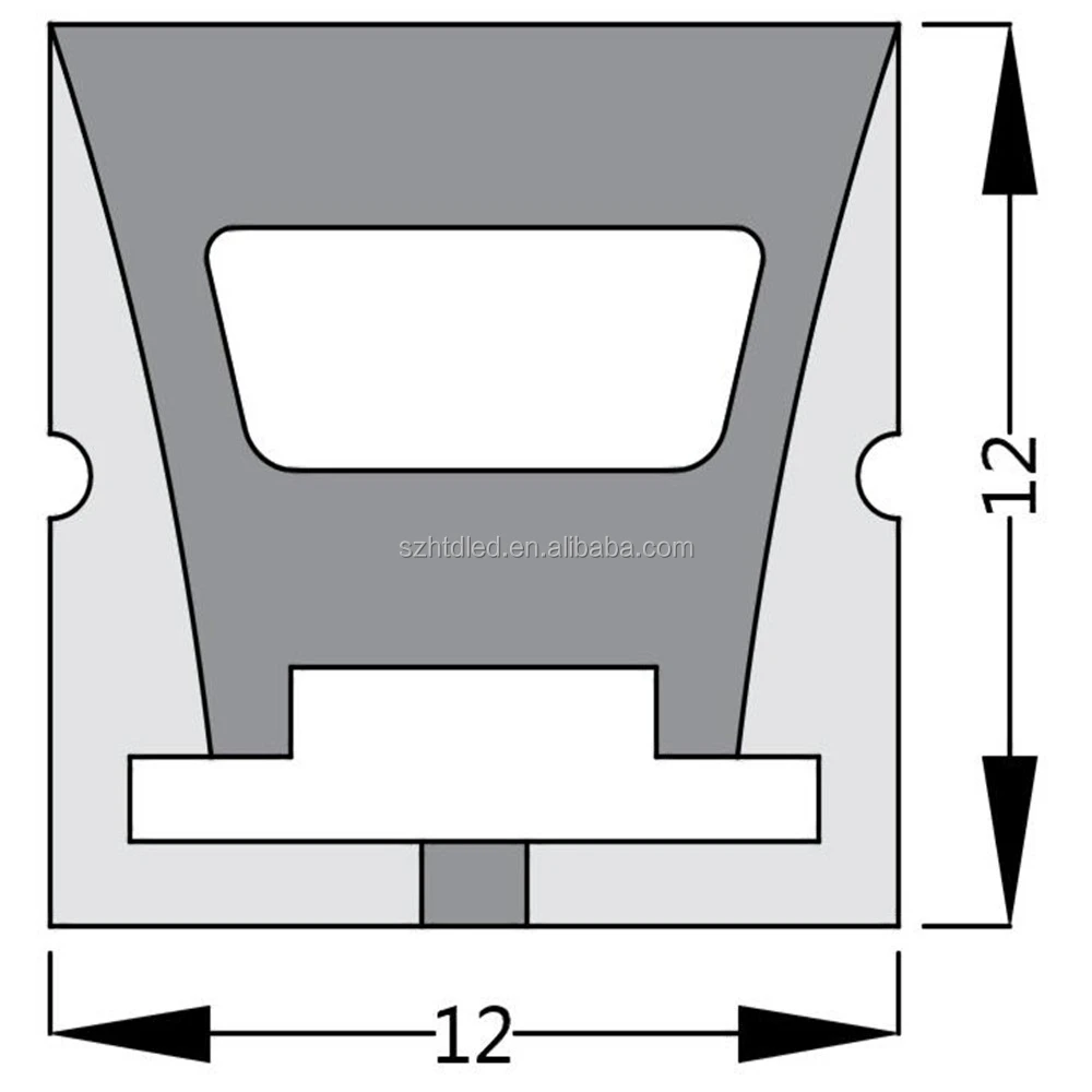 12*12 мм Водонепроницаемая IP67 с 8 мм печатной платой Светодиодная лента Гибкая силиконовая трубка для светодиодной ленты