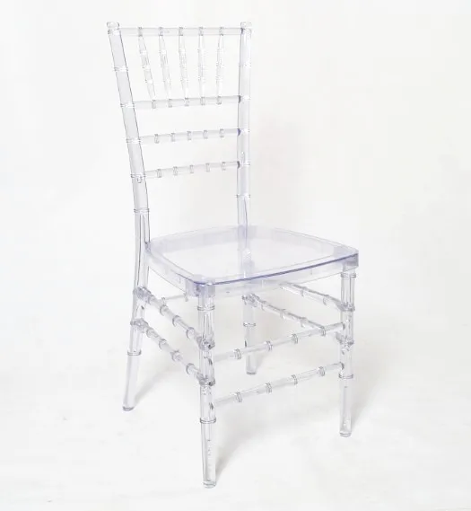 Оптовая продажа, кристально прозрачные акриловые стулья chiavari для свадебного торжества, штабелируемые прозрачные стулья
