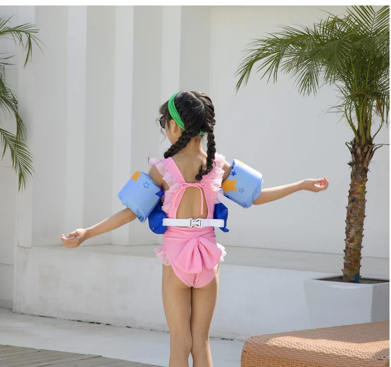 Лидер продаж, детский купальный костюм, детский спасательный жилет с принтом для обучения плаванию
