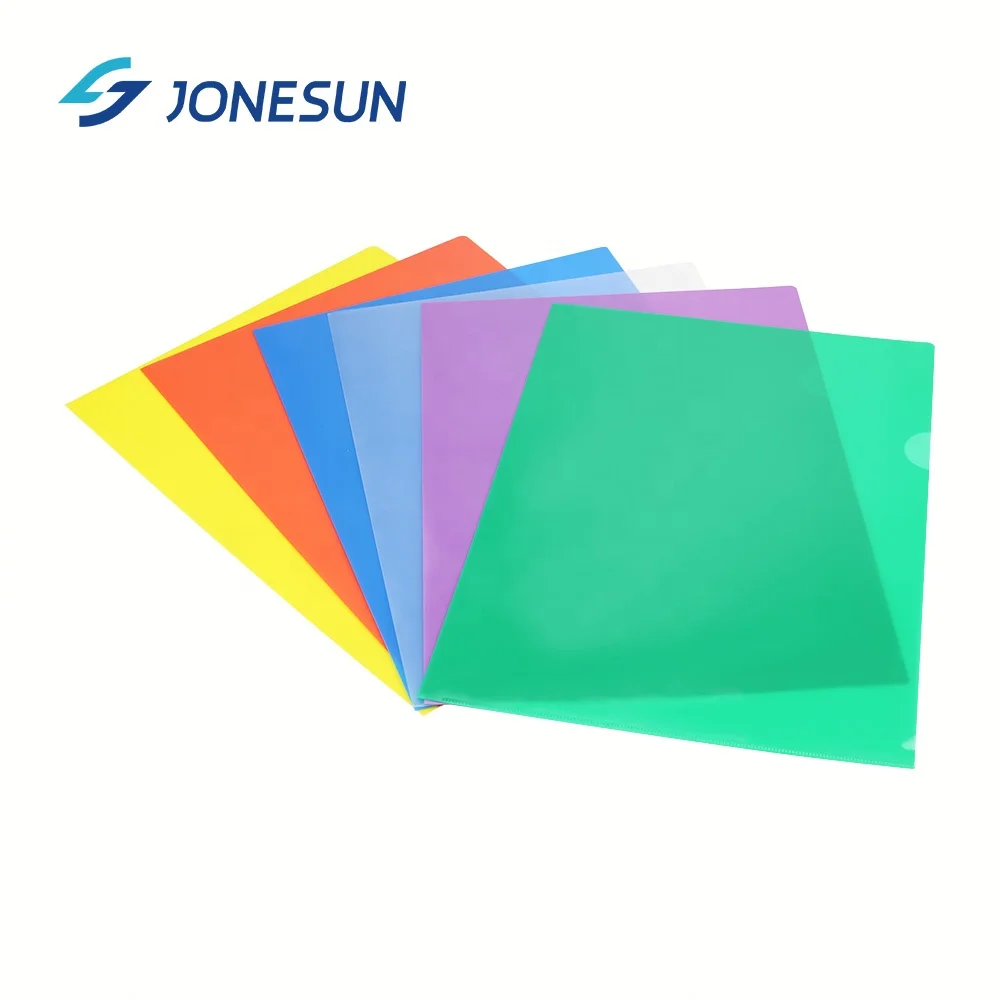 Оптовая продажа индивидуальная прозрачная папка для файлов L-образной формы A4 из полипропилена и пластика