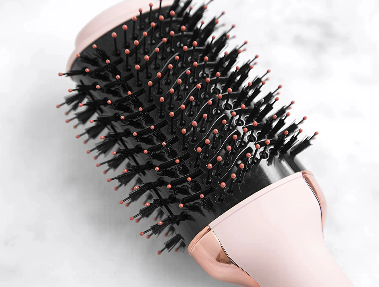 pink hair dryer brush