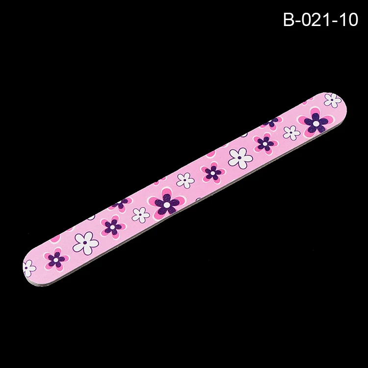 Kids Finger Polishing Colorful multi patterns flower butterfly printed double side cheap wholesale sandpaper nail files