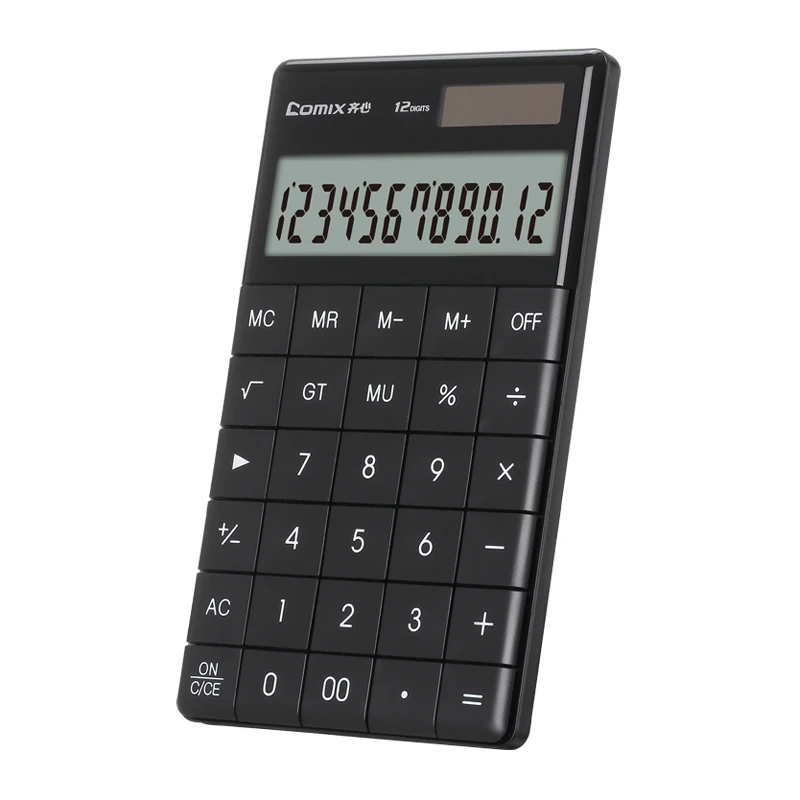 
 Отличное качество, низкая цена, офисный калькулятор, подарок, калькулятор, сверхтонкий, двойной, мощность 12 цифр, большой ЖК-дисплей, калькулятор  