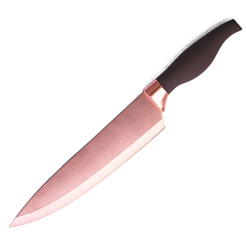 Набор профессиональных ножей, 5 шт., набор кухонных ножей шеф-повара из нержавеющей стали с пластиковой ручкой и блоком ножей