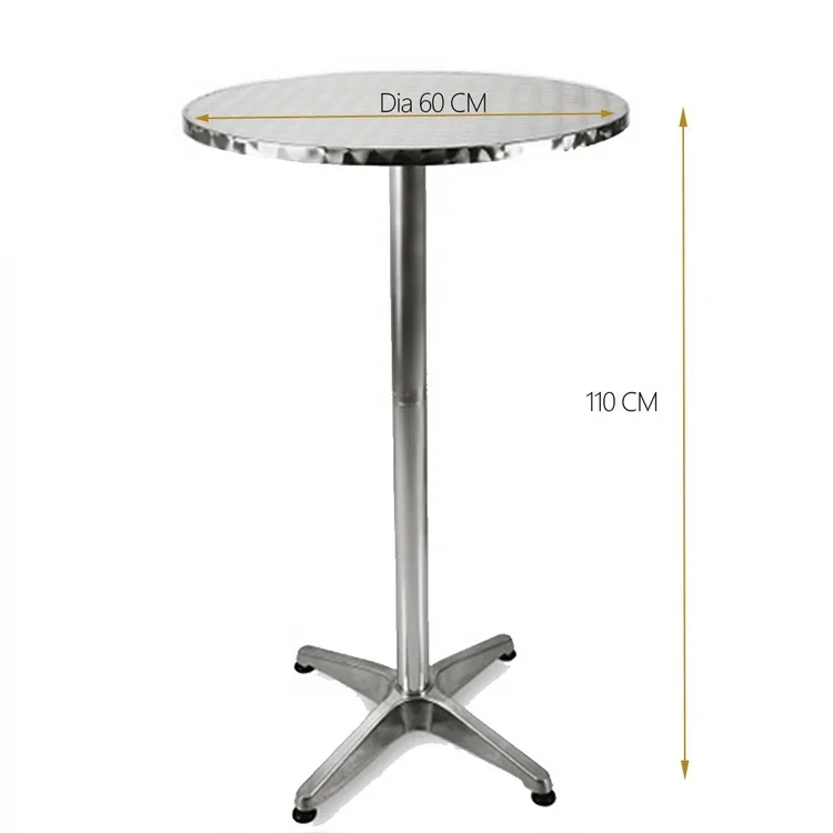 
Высокие столы, наборы для свадебной вечеринки, Алюминиевая тележка для хранения на открытом воздухе, 110 см, портативный складной коктейльный стол из нержавеющей стали 