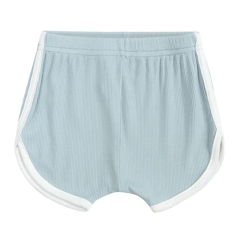 Baby clothing new summer cotton Rowan soft short sleeve shorts 2-piece home color edge set
