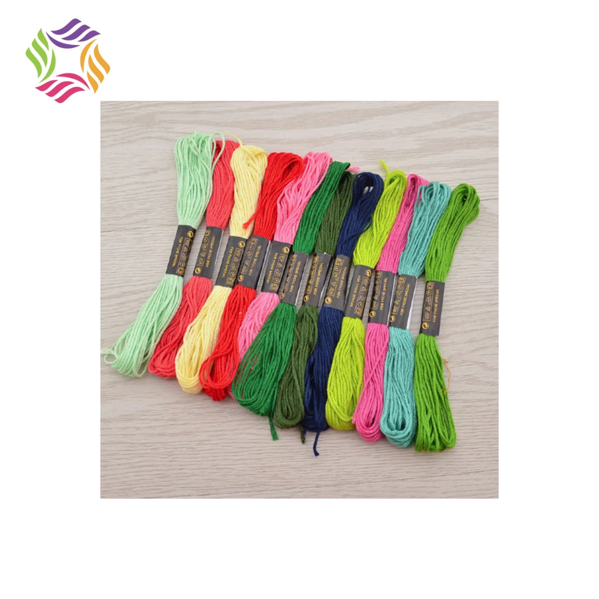 Charmkey ручная вышивка крестиком 24 шт. цветные нитки Набор нашивок для рукоделия бесплатный образец оптовая продажа высокое