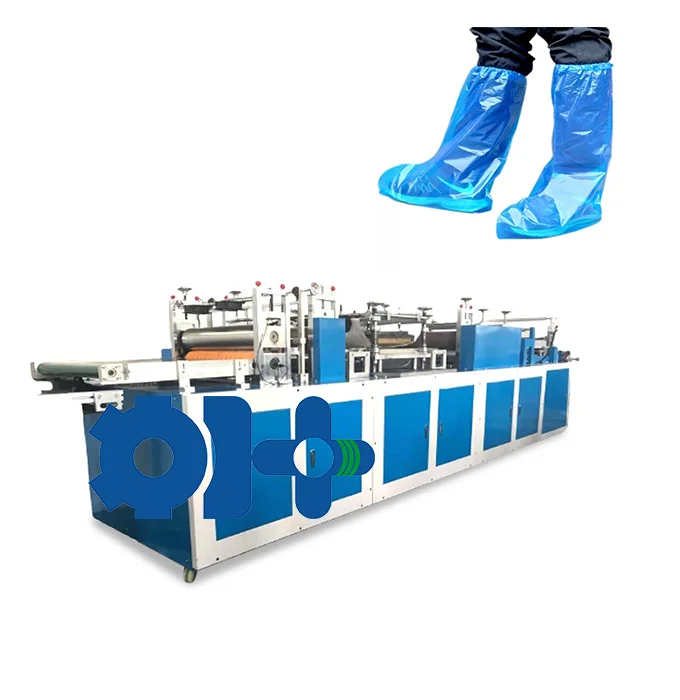 Durable thick plastic disposable rain boot covers making machine