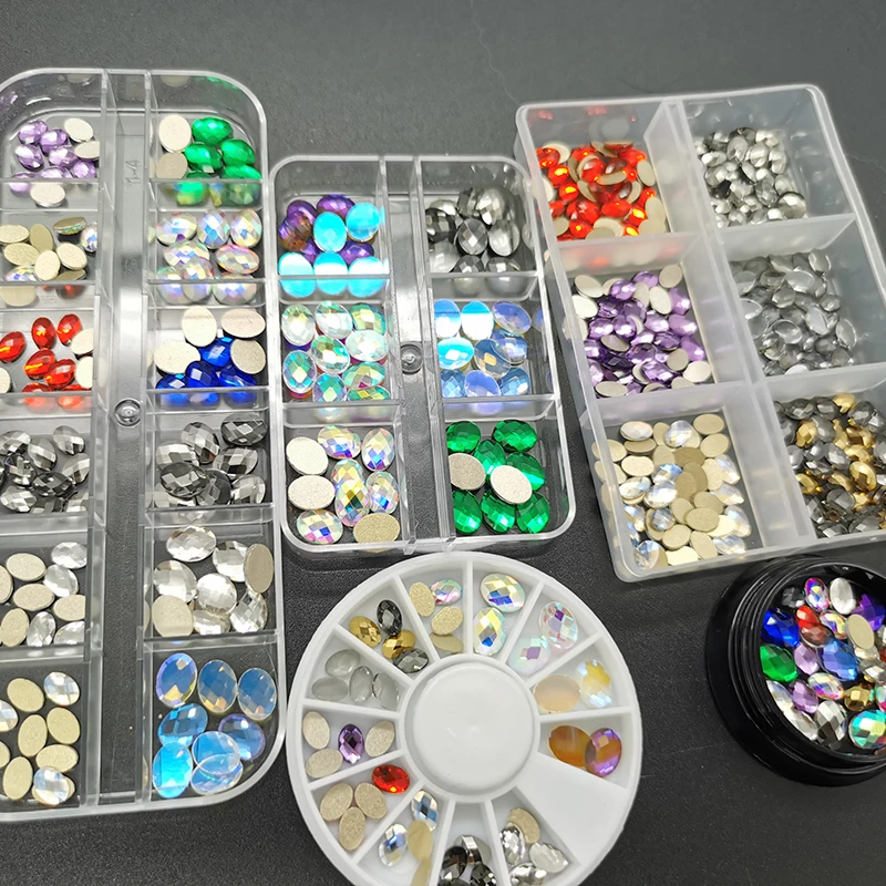 HZRcare Wholesales Shapes Mixed Colors Box Package Nail Rhinestones For Nail Accessories.jpg