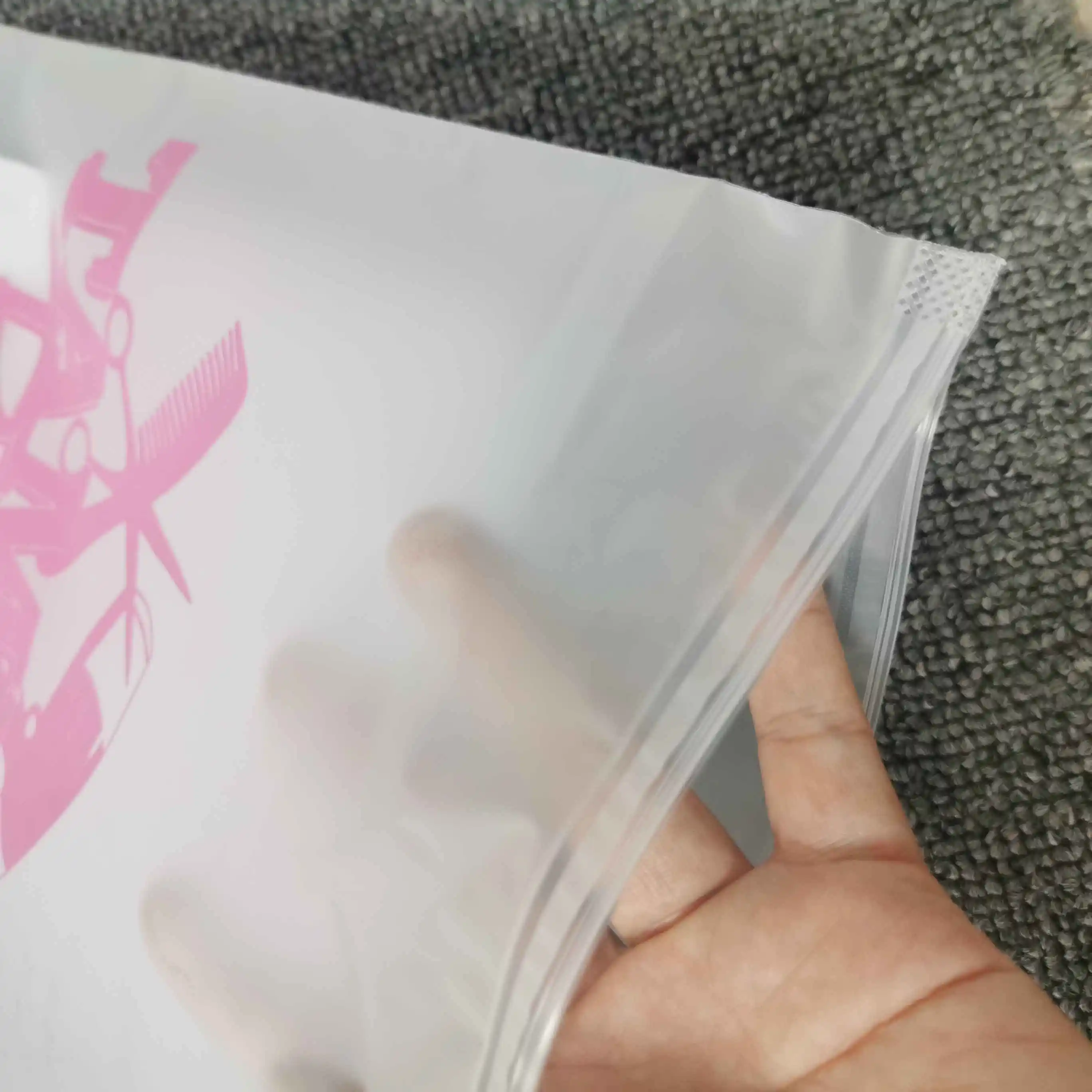 
Матовые сумки для одежды с логотипом на заказ, прозрачный пластиковый пакет на молнии 
