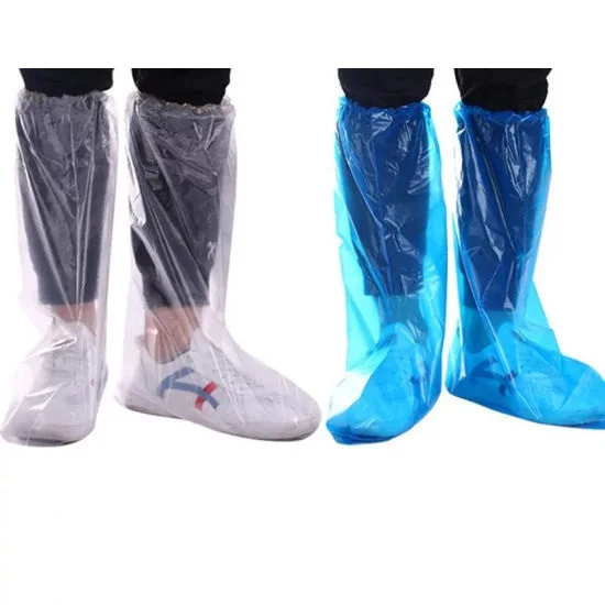 Durable thick plastic disposable rain boot covers making machine