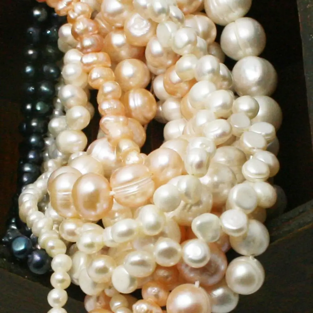 Высокое качество 35 5 см натуральный пресноводный жемчуг бусины удар свободные для самостоятельного изготовления женское элегантное ожерелье браслет ювелирных