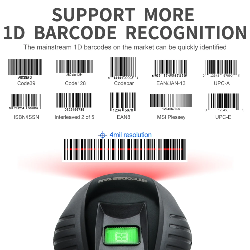 
X-1200 Escaner Automotriz 1D проводной считыватель штрих-кодов ручной место сканер штрих-кода для продажи с подставкой 