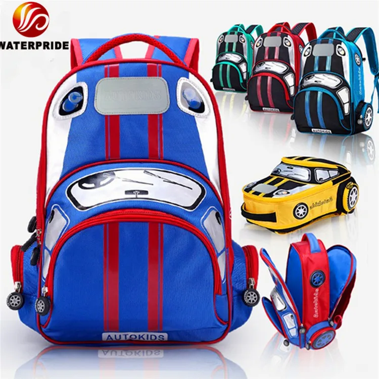 Школьный рюкзак для мальчиков-подростков ранец из ЭВА с 3d рисунком карманами на колесах машины начальной школы 3 класса
