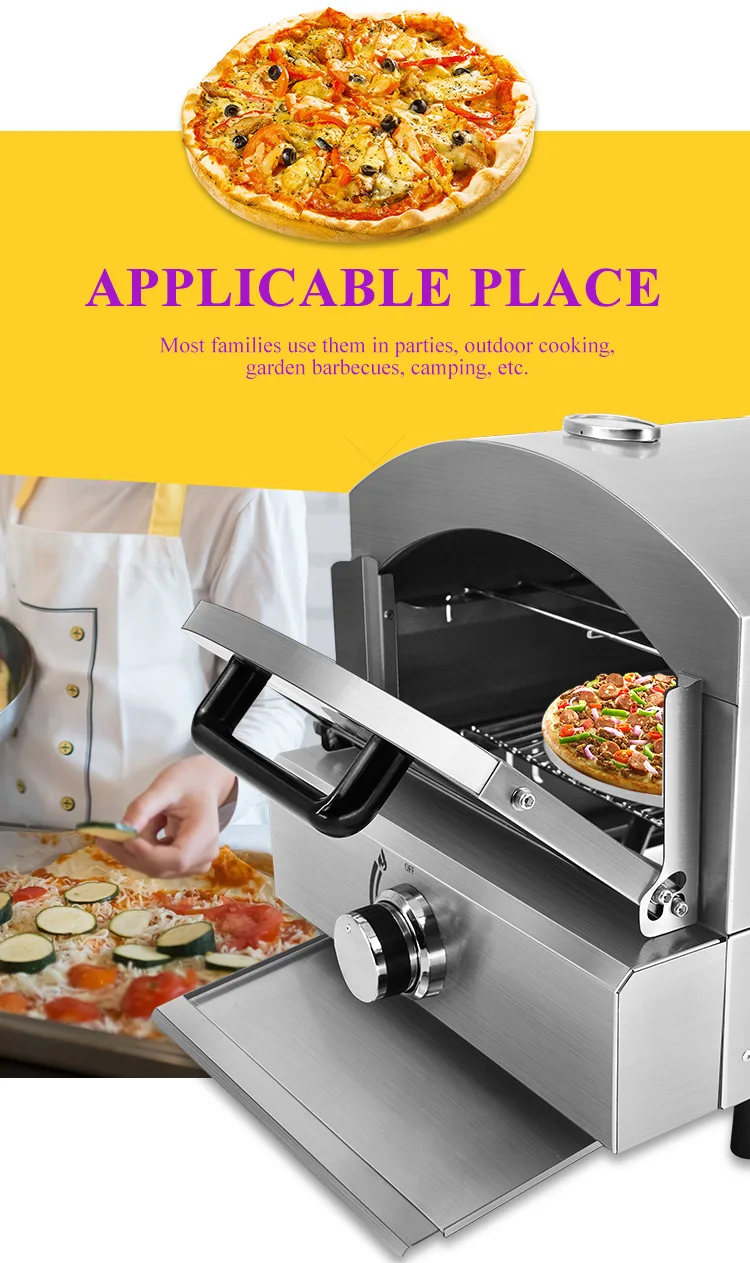 CG-P340 gas-fired pizza oven outdoor usage scenarios
