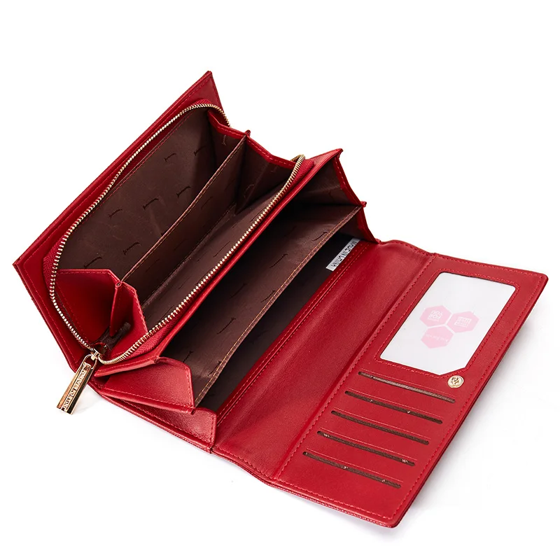 
Функциональный женский длинный кошелек FFY на заказ, клатч тройного сложения, дизайнерский кошелек для ежедневного использования OEM & ODM 