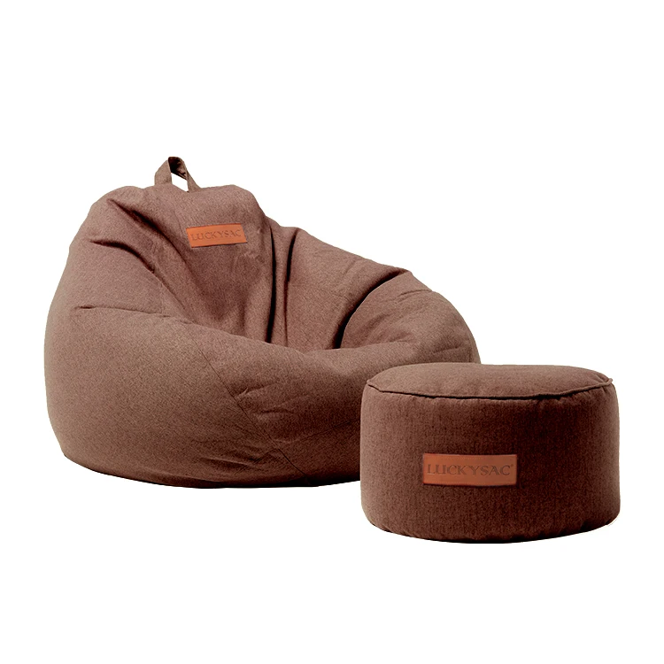 
Стильный комфортный льняной мешок для комнатных бобов, напольная подушка, стул, гигантский мешок бобов, доступен во многих размерах и цветах 