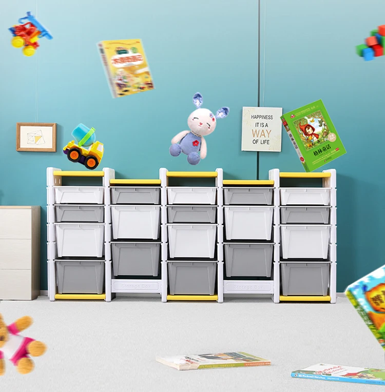 Обновленная пластиковая детская полка-органайзер для хранения детских игрушек