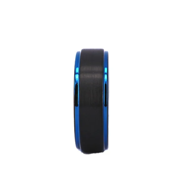 8 мм Матовый Стиль, свободный крой, черные, синие, Карбидное обручальное кольцо из карбида вольфрама
